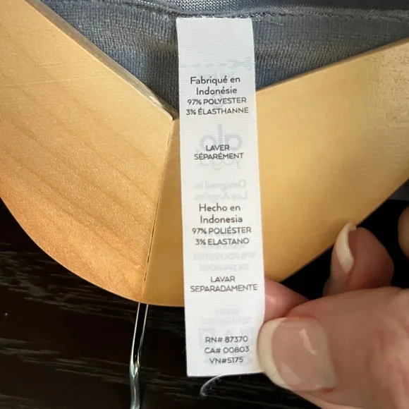 Alo Yoga✨Choice Velour Polo✨Short Sleeve Crop Henley✨Steel Blue✨Size S - Picture 10 of 10